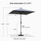 PURPLE LEAF Crank and Tilt Table Umbrella Outdoor Patio Market Umbrella with Visible Hand Crank System - Purple Leaf Garden