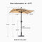 PURPLE LEAF Crank and Tilt Table Umbrella Outdoor Patio Market Umbrella with Visible Hand Crank System - Purple Leaf Garden