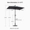 PURPLE LEAF Crank and Tilt Table Umbrella Outdoor Patio Market Umbrella with Visible Hand Crank System - Purple Leaf Garden