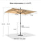 PURPLE LEAF Crank and Tilt Table Umbrella Outdoor Patio Market Umbrella with Visible Hand Crank System - Purple Leaf Garden