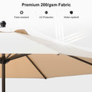 PURPLE LEAF Crank and Tilt Table Umbrella Outdoor Patio Market Umbrella with Visible Hand Crank System - Purple Leaf Garden