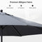 PURPLE LEAF Crank and Tilt Table Umbrella Outdoor Patio Market Umbrella with Visible Hand Crank System - Purple Leaf Garden