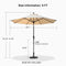 PURPLE LEAF Crank and Tilt Table Umbrella Outdoor Patio Market Umbrella with Visible Hand Crank System - Purple Leaf Garden