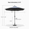 PURPLE LEAF Crank and Tilt Table Umbrella Outdoor Patio Market Umbrella with Visible Hand Crank System - Purple Leaf Garden