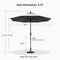 PURPLE LEAF Crank and Tilt Table Umbrella Outdoor Patio Market Umbrella with Visible Hand Crank System - Purple Leaf Garden