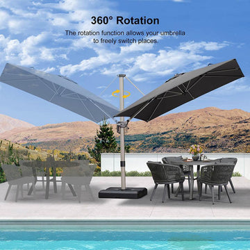 Open-Box Aluminum Cantilever Umbrella