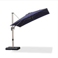 PURPLE LEAF Deluxe Aluminum Outdoor Patio Umbrella white background.