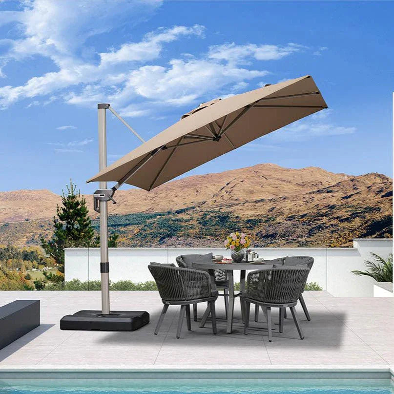hyvee patio umbrella 10x10ft Patio Umbrella, Deluxe Square Garden Umbrella, Beige