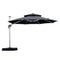 PURPLE LEAF Large Round Patio Cantilever Umbrella for Deck, Pool, Backyard