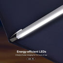 PURPLE LEAF SUNBRELLA Solar Cantilever Umbrella with Lights for Outdoor Patio