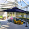 PURPLE LEAF Double Top 9 / 10 / 11 / 12 ft Square Outdoor Umbrellas with Lights - Purple Leaf Garden