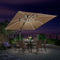 PURPLE LEAF Double Top 9 / 10 / 11 / 12 ft Square Outdoor Umbrellas with Lights - Purple Leaf Garden