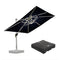 PURPLE LEAF Square Cantilever Umbrella with Base, Outdoor Umbrellas with Lights