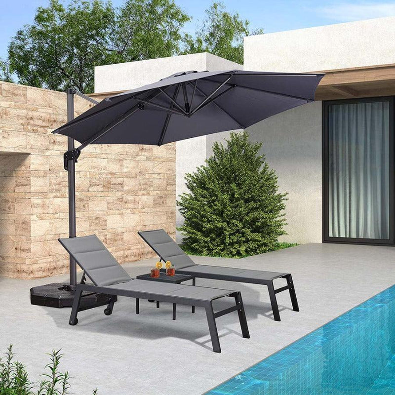 PURPLELEAF patio umbrella Grey/11'Round