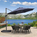 PURPLELEAF patio umbrella Grey/10'Round