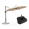 PURPLE LEAF Affordable Outdoor Umbrella with Base, Round Cantilever Umbrella for Garden