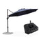 PURPLE LEAF Affordable Outdoor Umbrella with Base, Round Cantilever Umbrella for Garden
