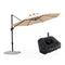 PURPLE LEAF Affordable Outdoor Umbrella with Base, Round Cantilever Umbrella for Garden