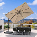 PURPLE LEAF Economical Patio Umbrella Swivel Rectangle Outdoor Umbrellas 6' X 10'/ 9' X 12'/ 10' X 10'/ 9' X 9' - Purple Leaf Garden