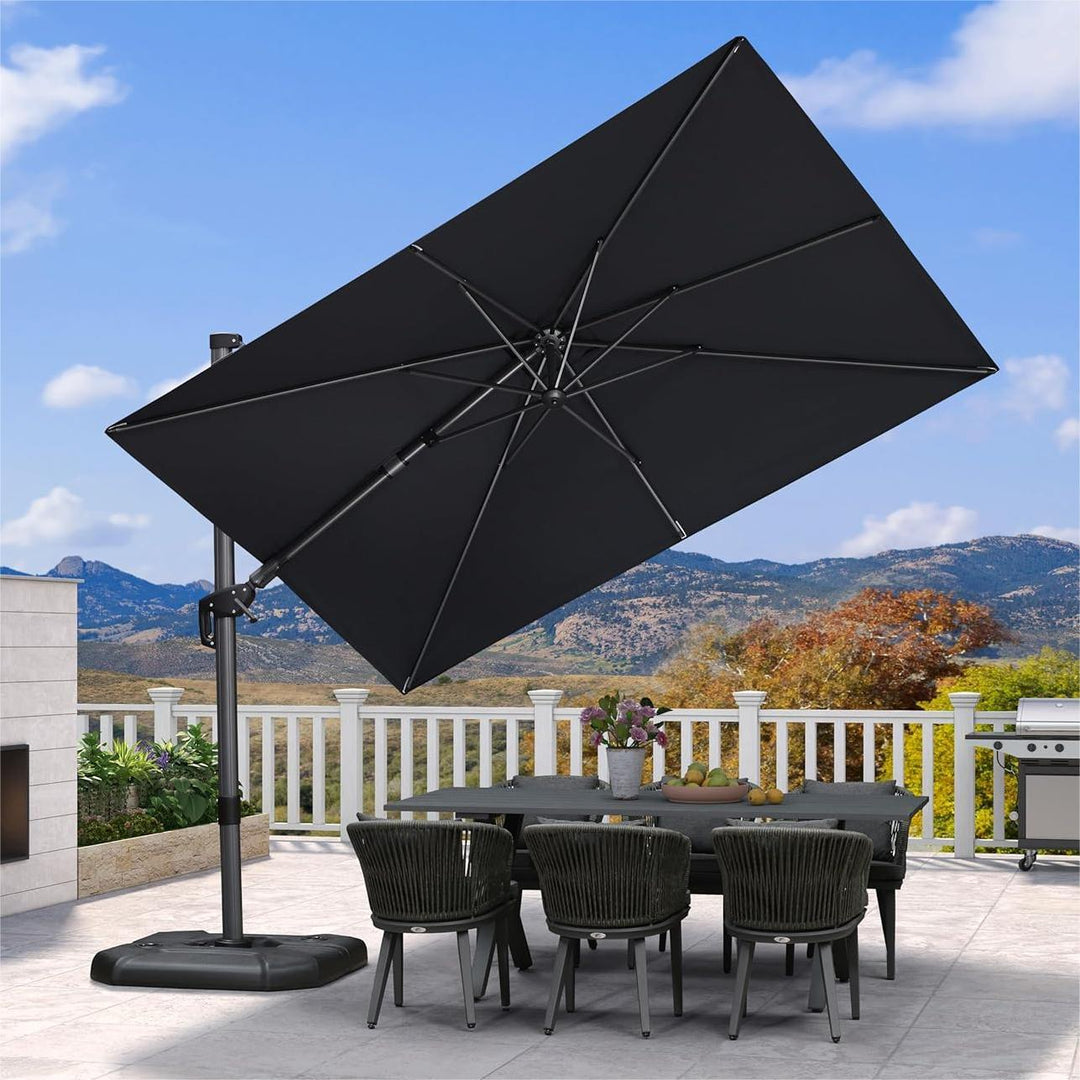 large patio umbrella rectangular tilt Affordable Cantilever Umbrella