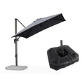PURPLE LEAF Affordable Patio Umbrella with Base, Square and Rectangular Outdoor Umbrella