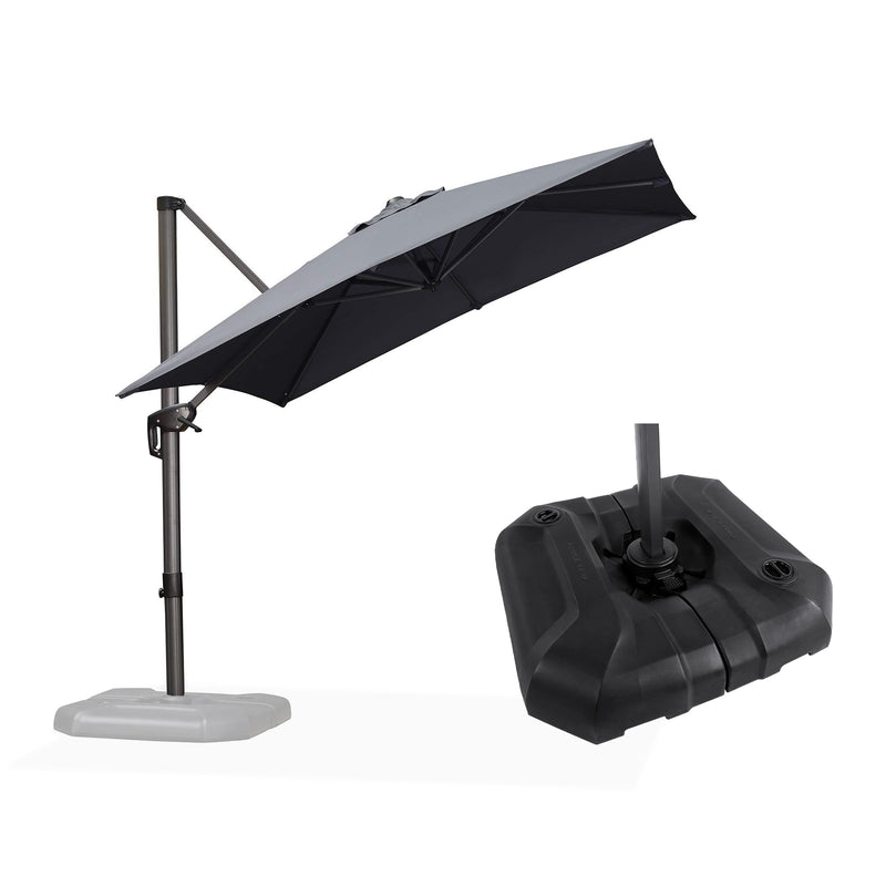 PURPLE LEAF Affordable Patio Umbrella with Base, Square and Rectangular Outdoor Umbrella