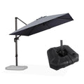 PURPLE LEAF Affordable Patio Umbrella with Base, Square and Rectangular Outdoor Umbrella