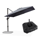 PURPLE LEAF Affordable Patio Umbrella with Base, Square and Rectangular Outdoor Umbrella