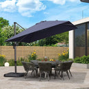 PURPLE LEAF Affordable Patio Umbrella Square and Rectangular Cantilever Umbrella