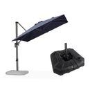 PURPLE LEAF Affordable Patio Umbrella with Base, Square and Rectangular Outdoor Umbrella
