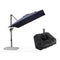 PURPLE LEAF Affordable Patio Umbrella with Base, Square and Rectangular Outdoor Umbrella