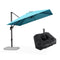PURPLE LEAF Affordable Patio Umbrella with Base, Square and Rectangular Outdoor Umbrella