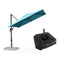 PURPLE LEAF Affordable Patio Umbrella with Base, Square and Rectangular Outdoor Umbrella