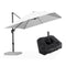 PURPLE LEAF Affordable Patio Umbrella with Base, Square and Rectangular Outdoor Umbrella