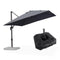 PURPLE LEAF Affordable Patio Umbrella with Base, Square and Rectangular Outdoor Umbrella