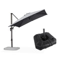 PURPLE LEAF Affordable Patio Umbrella with Base, Square and Rectangular Outdoor Umbrella
