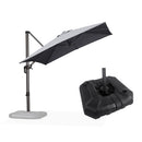PURPLE LEAF Affordable Patio Umbrella with Base, Square and Rectangular Outdoor Umbrella