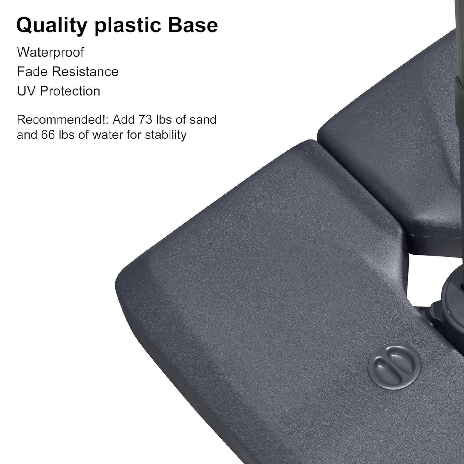 Grey Patio Umbrella Base | Sturdy & Weather-Resistant