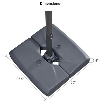 gray offset patio umbrella Summit Living 12 x 9 Large Deck Cantilever Out summitlivin Enhance your outdoor experience with the 120 in 10ft Round Patio Offset Hanging