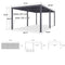 PURPLE LEAF Louvered Pergola 11.4' x 20.4' Outdoor Aluminum Pergola with Adjustable Roof for Deck Backyard Garden Grey Hardtop Gazebo - Purple Leaf Garden