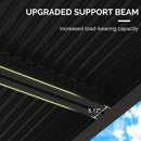 PURPLE LEAF Athena Louvered Pergola Bronze Outdoor Aluminum Pergola with Shutter Wall Adjustable Gazebo Rainproof for Patio Deck Garden