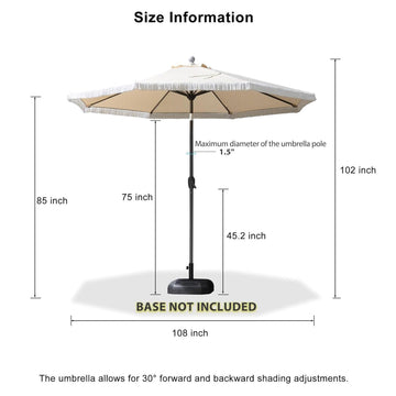 better homes & gardens ventura 7.5' fringe patio umbrella Fringe Patio Umbrella | Outdoor Market Umbrella