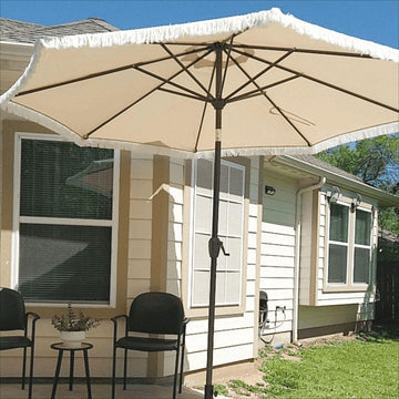 freda patio umbrella Fringe Patio Umbrella | Outdoor Market Umbrella