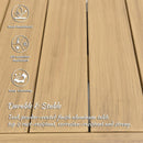 patio dining table，durable and stable，teak powder-coated