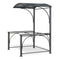 PURPLE LEAF Outdoor Grill Gazebo Polycarbonate Roof with Built-in Shelves for Hardtop Gazebo Patio BBQ UV Protected Deck Grey - Purple Leaf Garden