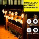 PURPLE LEAF Outdoor Hardtop Gazebo for Patio Bronze Aluminum Frame Pavilion with Navy-Blue Curtain and String Lights - Purple Leaf Garden