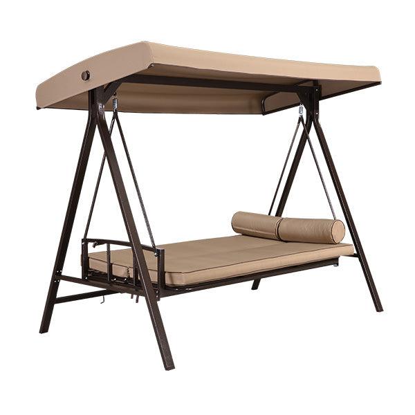 3-Seat Porch Swing Bed | Adjustable Backrest