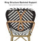 PURPLE LEAF counter stools set of 2, butterfly aluminum frame backrest