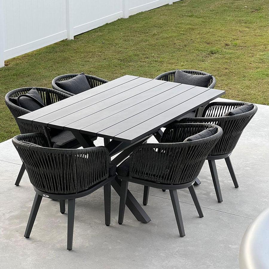All-Weather Wicker Patio Dining Set | Aluminum Frame