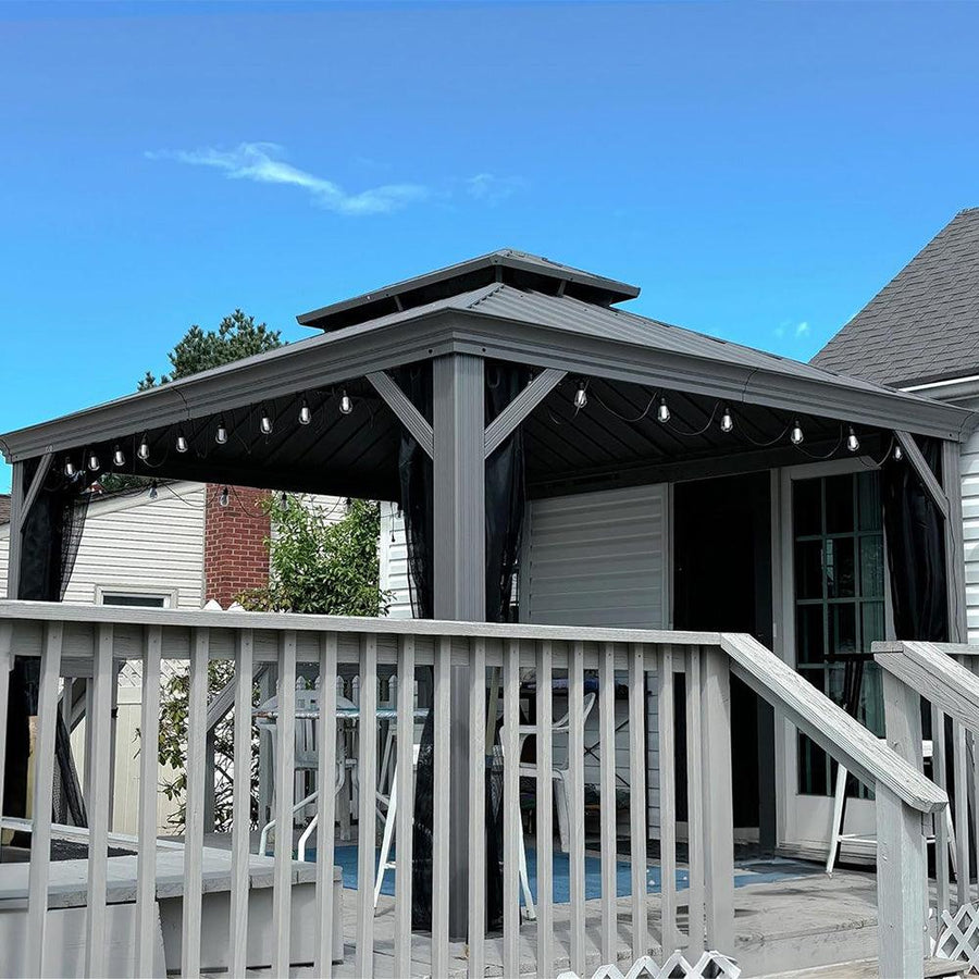 gazebo with lights for hot tubs